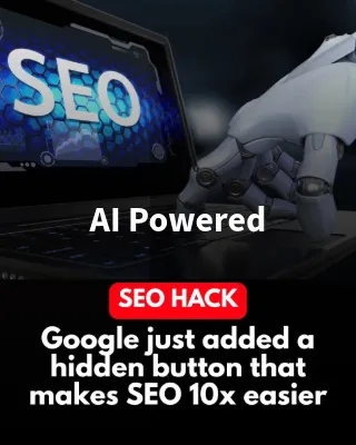 Laptop displaying Google Search Console with AI insights cards