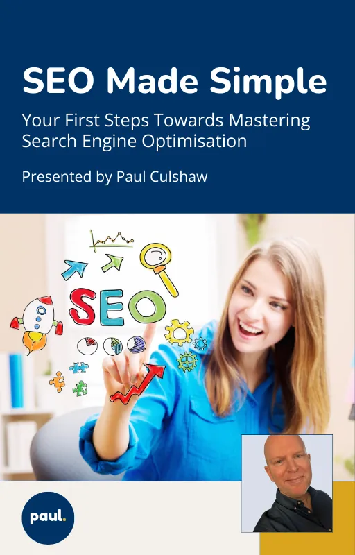 The front cover of the SEO Made Simple e-book.