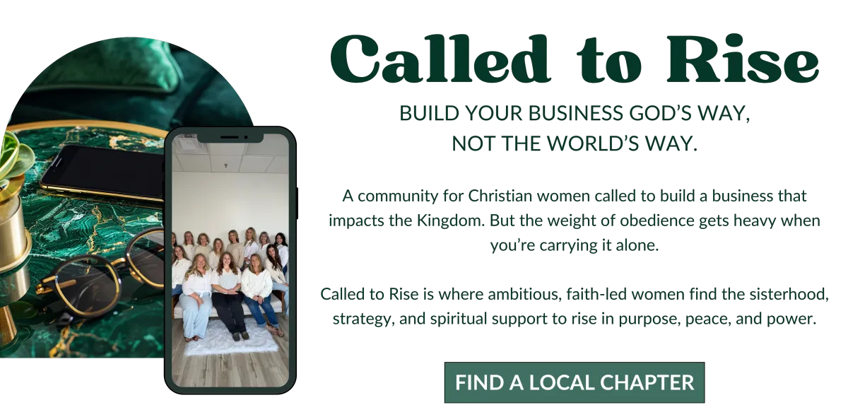 A community for Christian women called to build a business that impacts the Kingdom. But the weight of obedience gets heavy when you’re carrying it alone.  Called to Rise is where ambitious, faith-led women find the sisterhood, strategy, and spiritual support to rise in purpose, peace, and power.