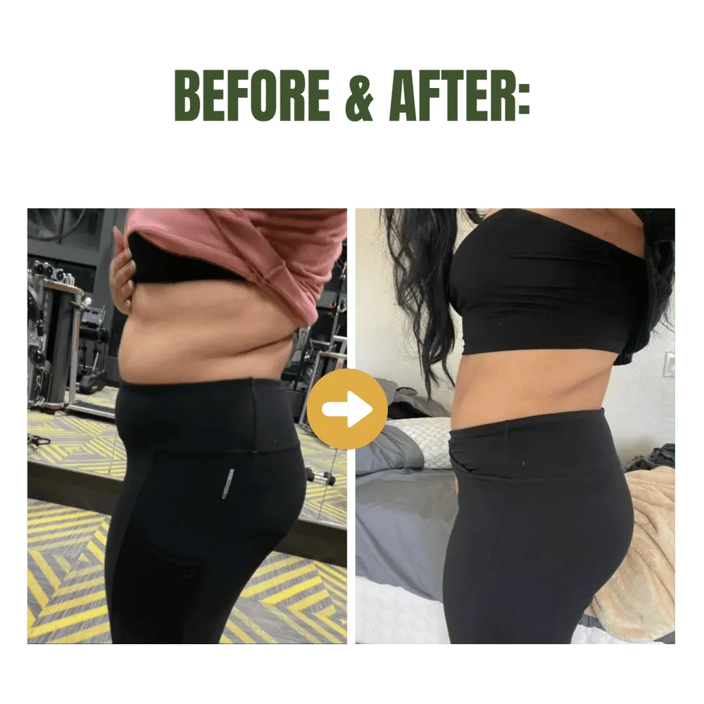 Before and after photo of Empowered Vitality Fitness client