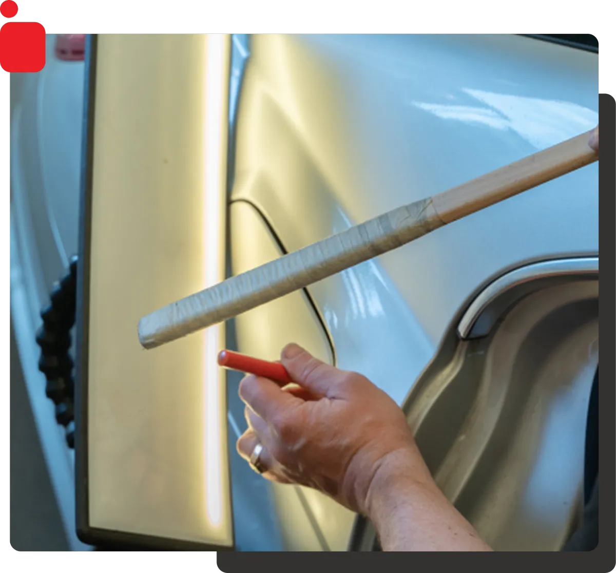 PDR for repairing minor dents and dings to a vehicle