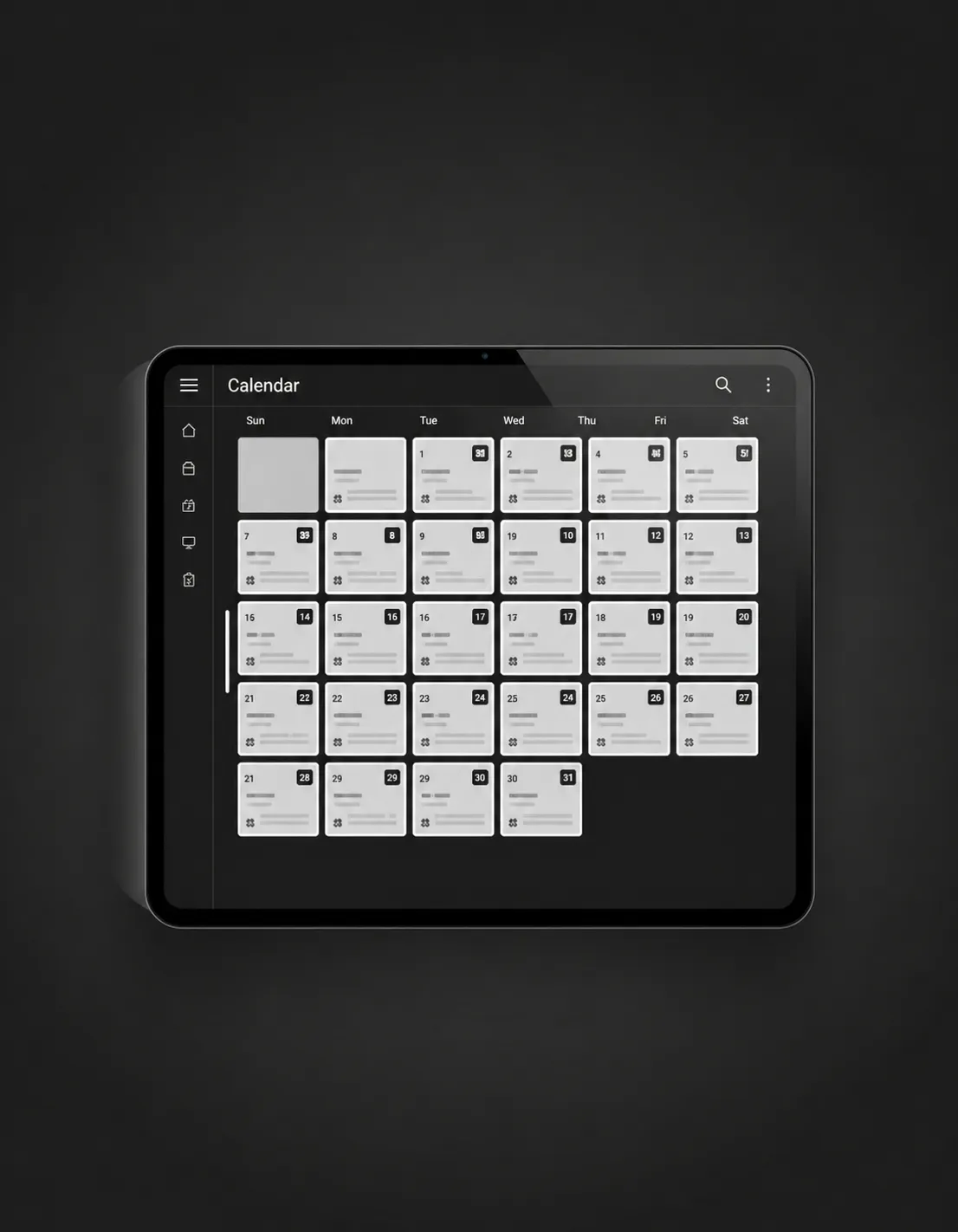 Dashboard showing booked real estate appointments