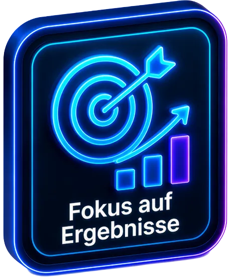Futuristisches Icon für messbare Ergebnisse und zielorientierte Kampagnen