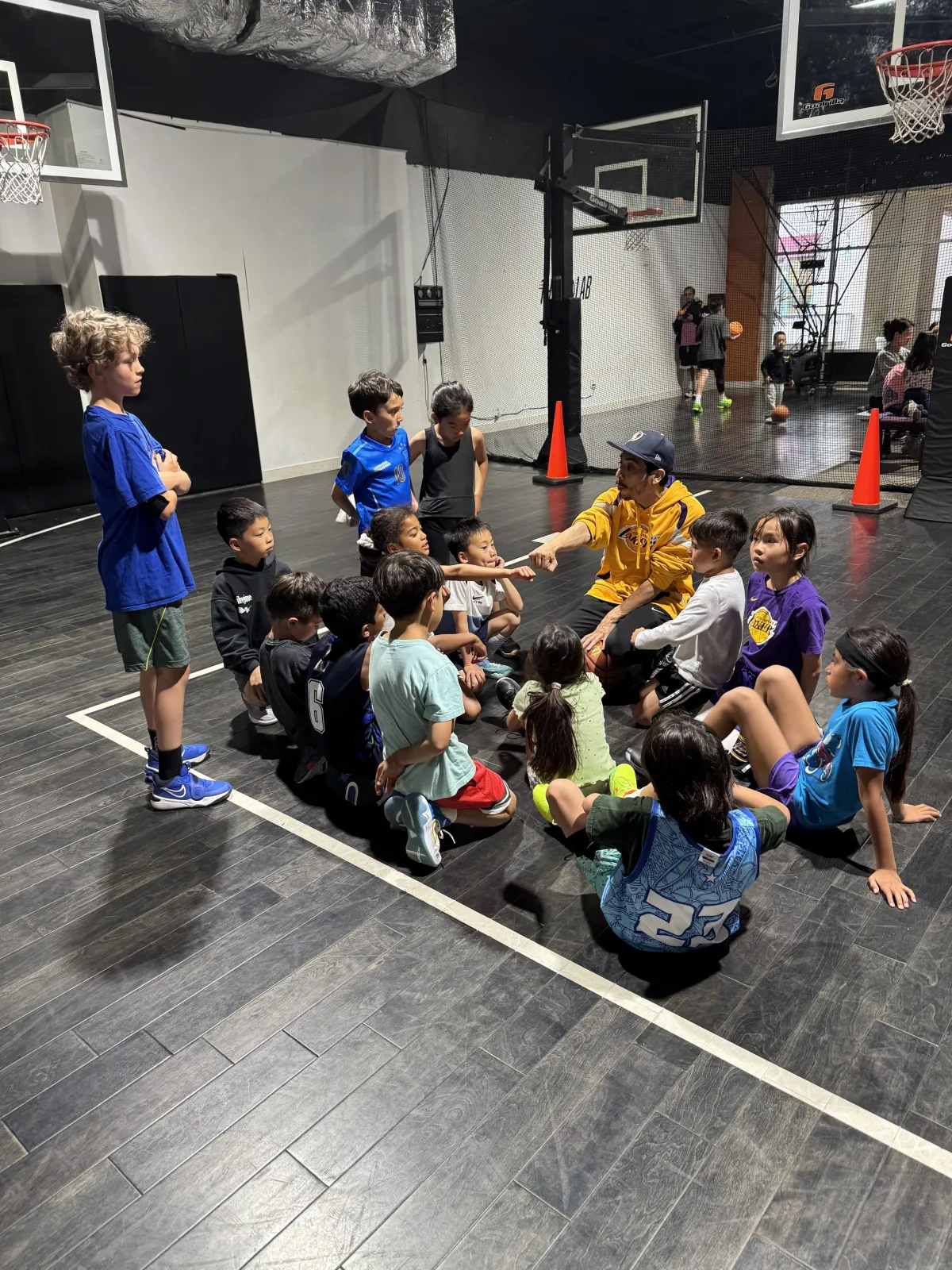 children playing soccer
