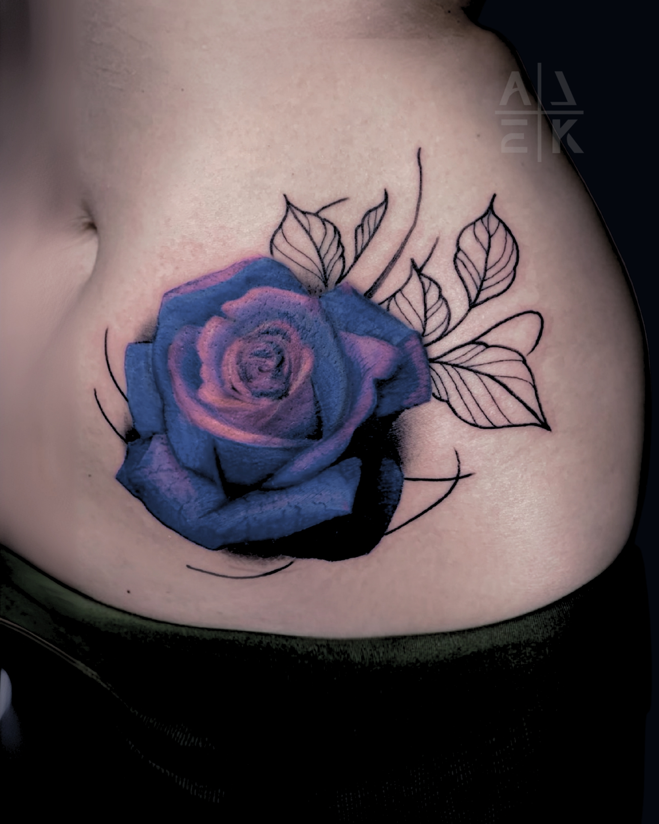 Poseidon tattoo cover-up in silver opaque grays, realistic marble sculpture style by Alek the Saint, Oceanside, Ca