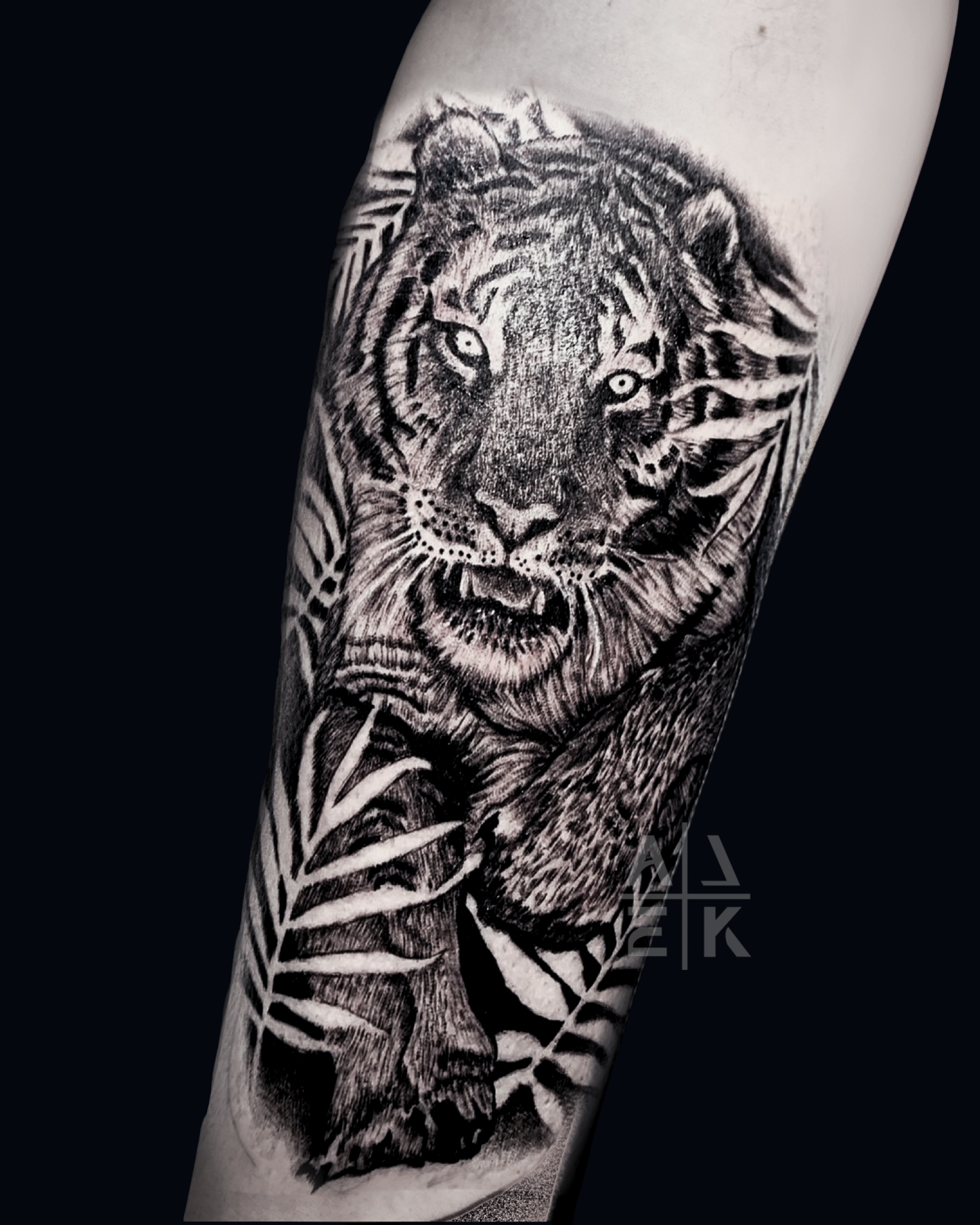 St. Michael the Archangel tattoo in black & gray realism — divine composition symbolizing protection & strength. By Alek the Saint, Oceanside, Ca