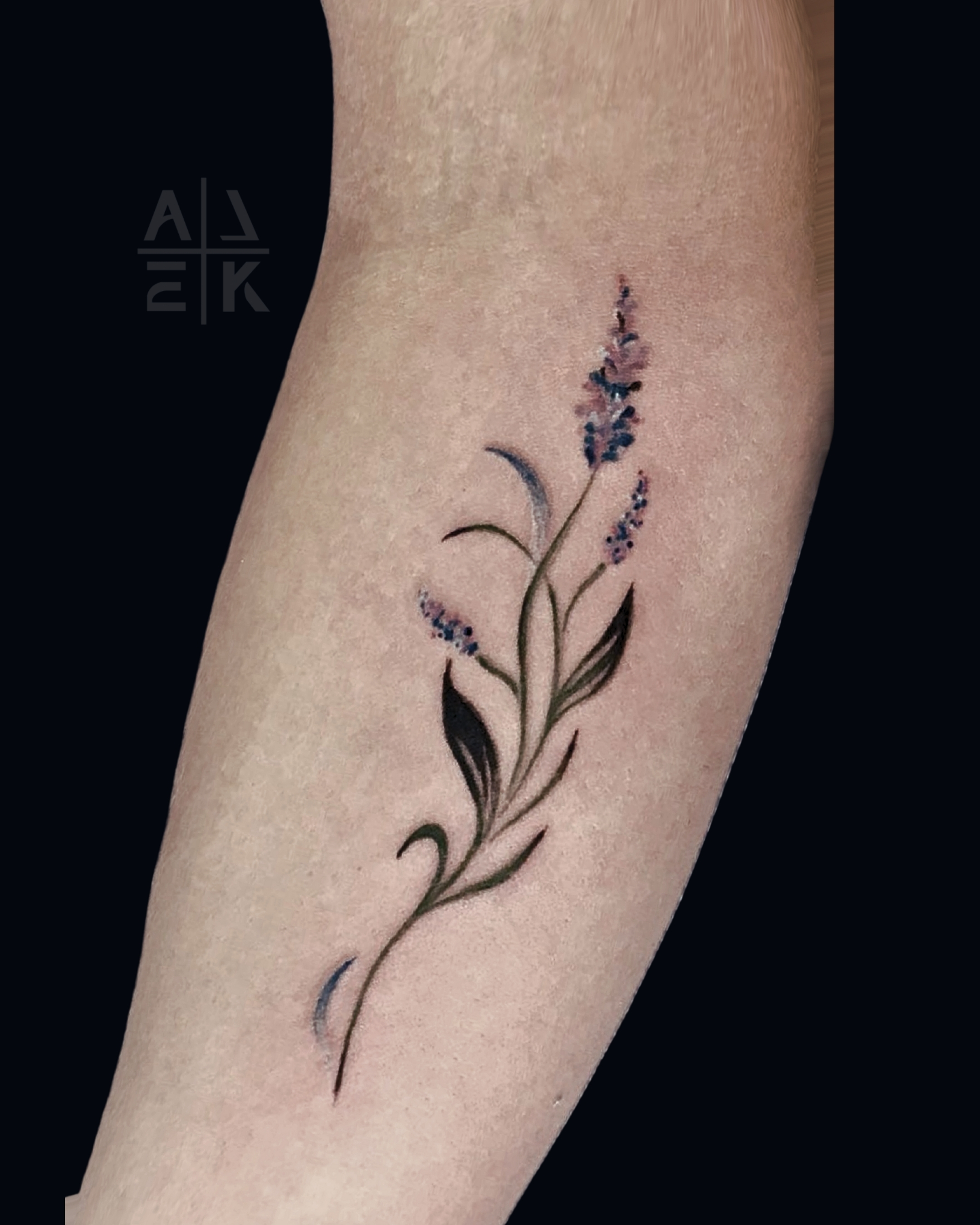 Realistic pink rose tattoo with smooth gray shading and clean edges — color realism by Alek the Saint in Oceanside, Ca