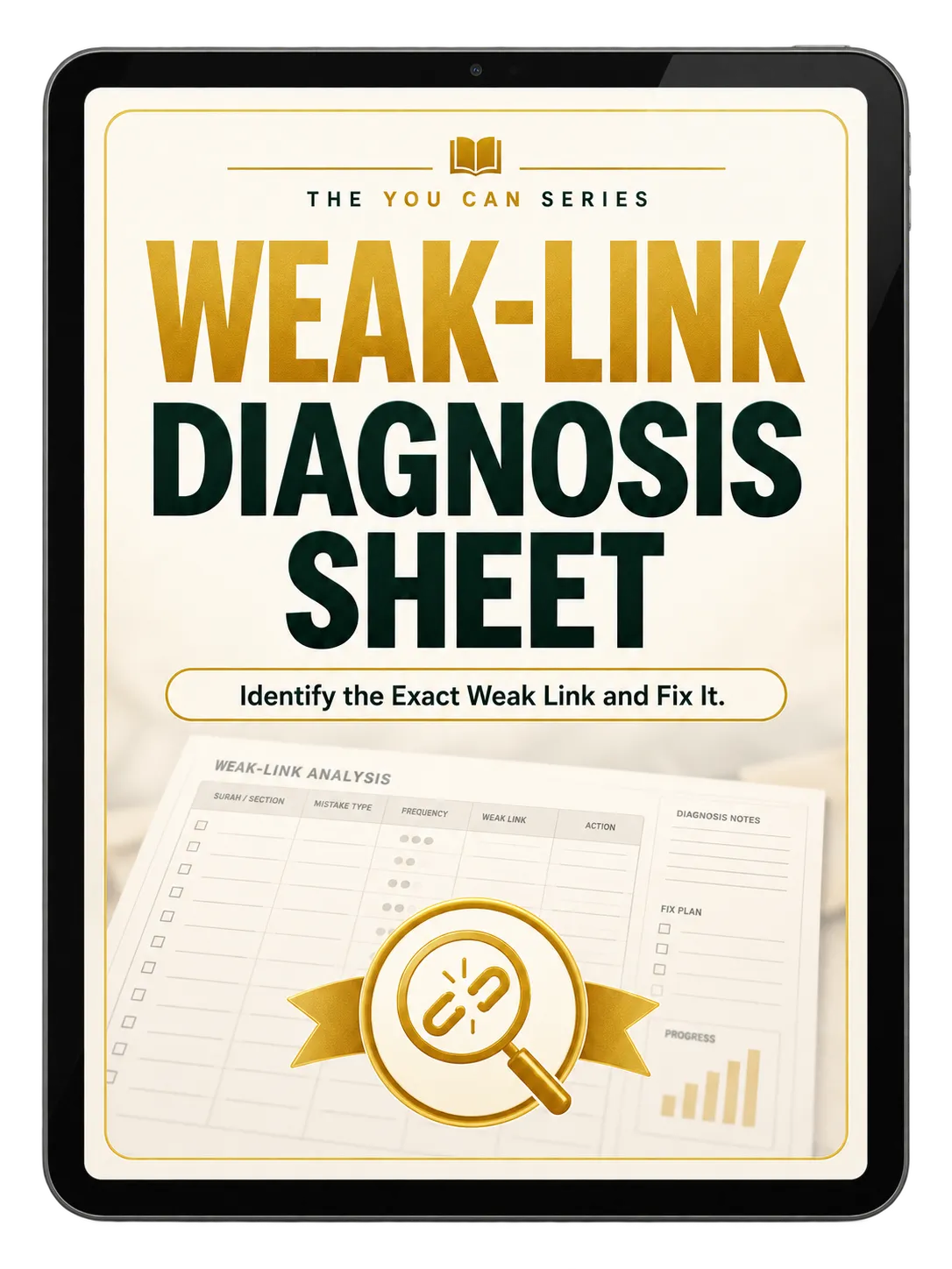 Weak Link Diagnosis Sheet mock-up