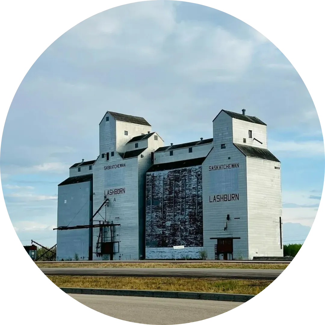 Rural Saskatchewan and Alberta Grain Elevators