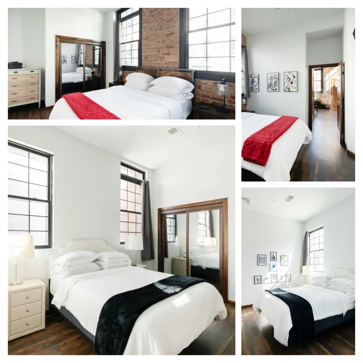 New York Loft Vibes: Two bedrooms with queen beds.