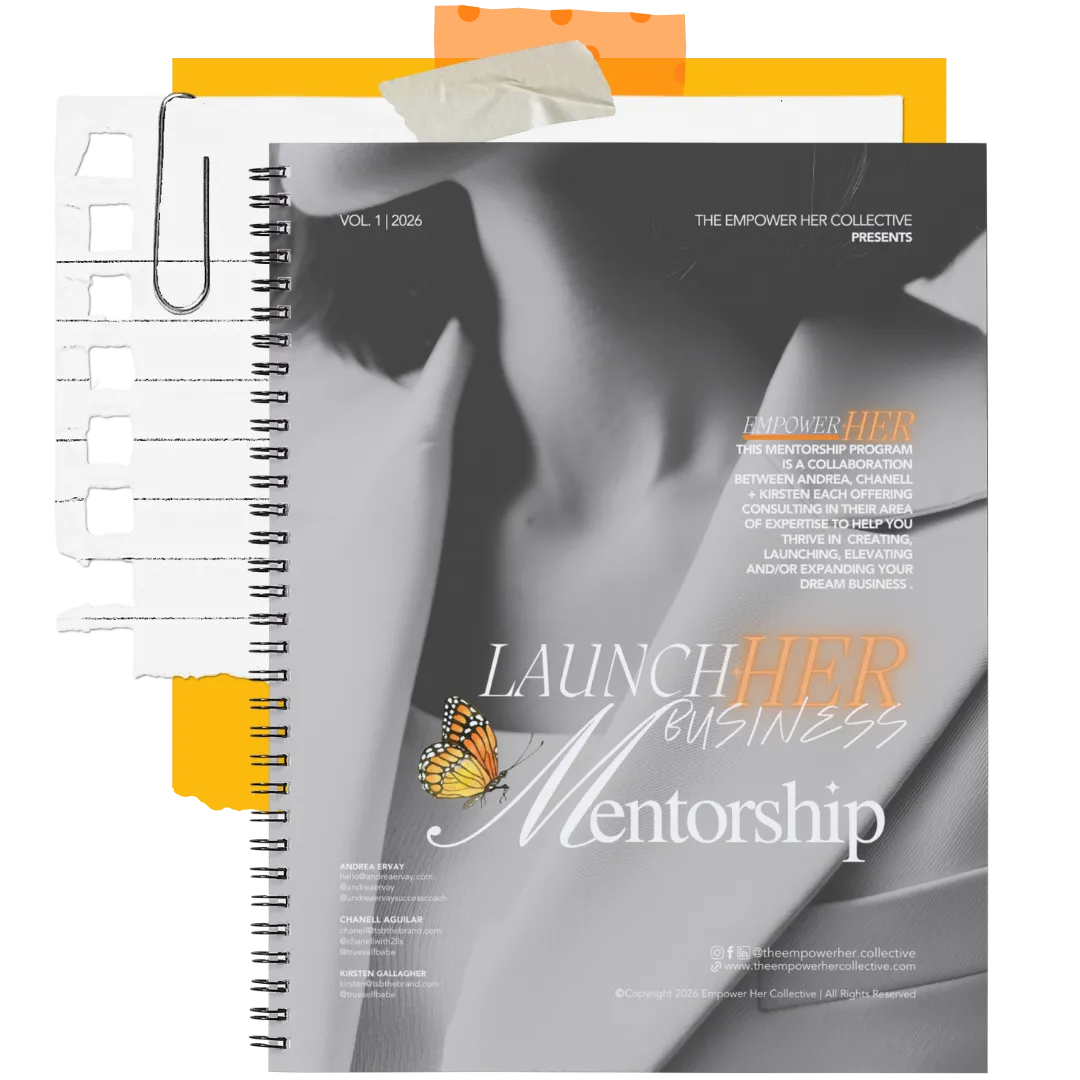 The mentorship program's curated workbook that includes prompts, exercises, and breakthrough challenges to take your launch to the next level