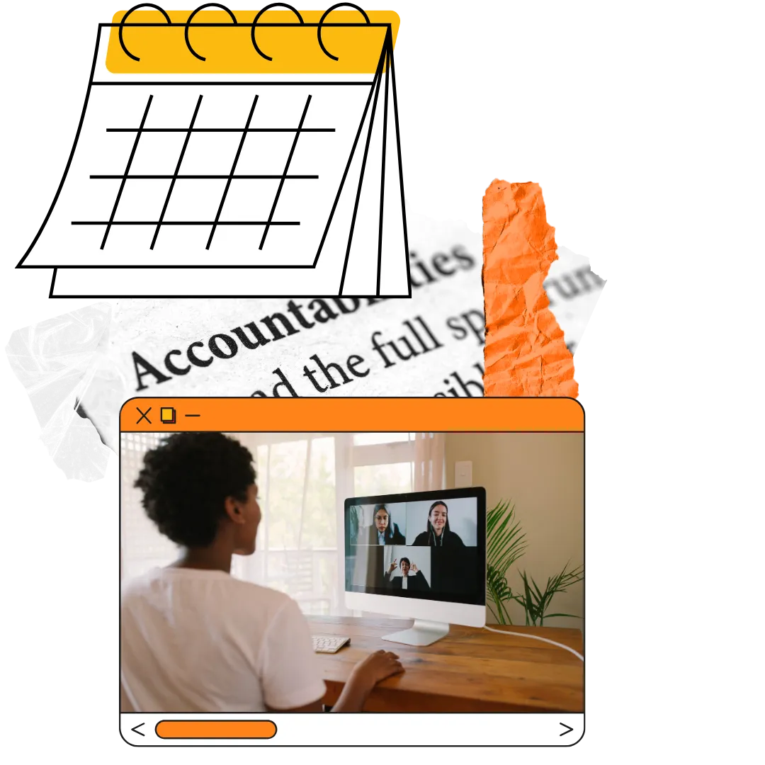 Founders working through exercises during the Empower her group coaching session