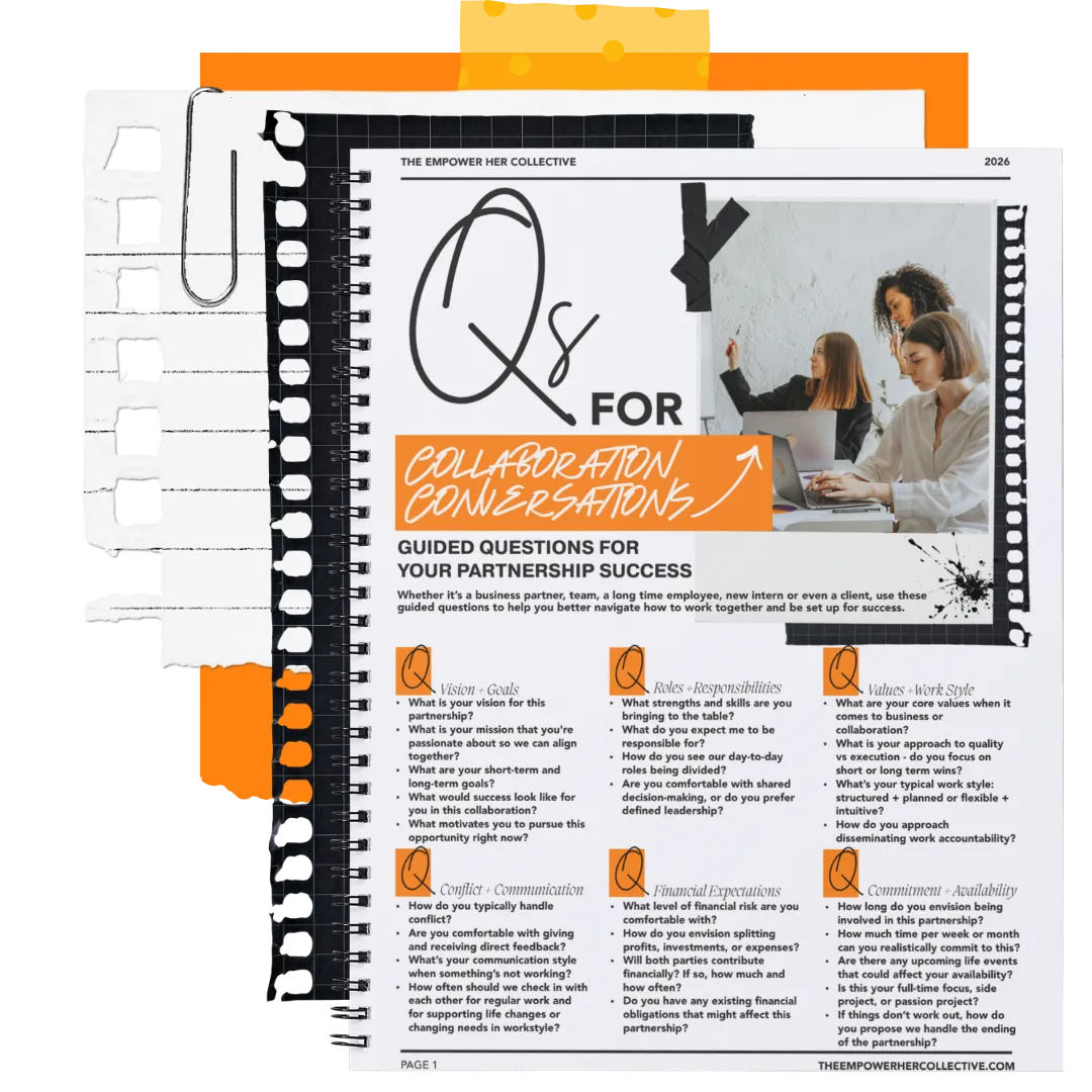 Free 12-week business launch roadmap for women entrepreneurs from Empower Her showing steps to plan, launch, and grow a business