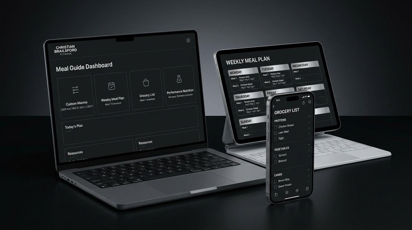 Isaiah Austin, African American male fitness coach, standing confidently in athletic wear, gym background, indigo and black color accents, 3:2 aspect ratio