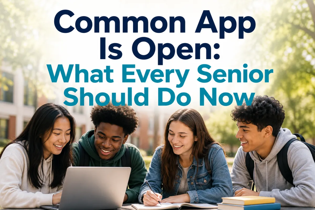 Common App Is Open! Here's What Every Senior Should Do Right Now