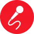 Singing icon with microphone symbol for vocal performance