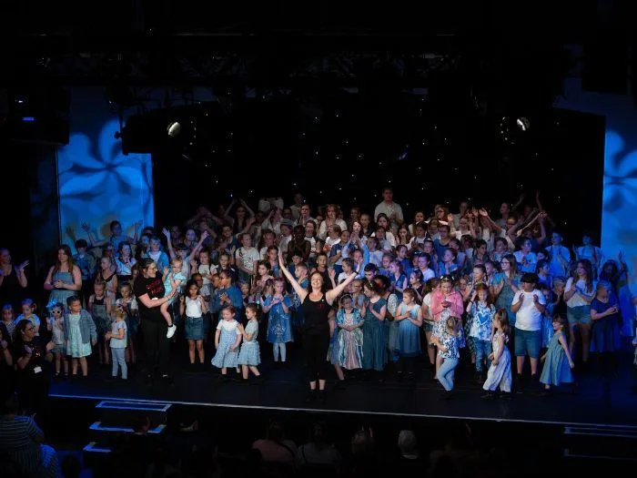 A full cast moment from Michelle Gauci Academy's Summer Show 2024, celebrating student creativity and stage confidence.
