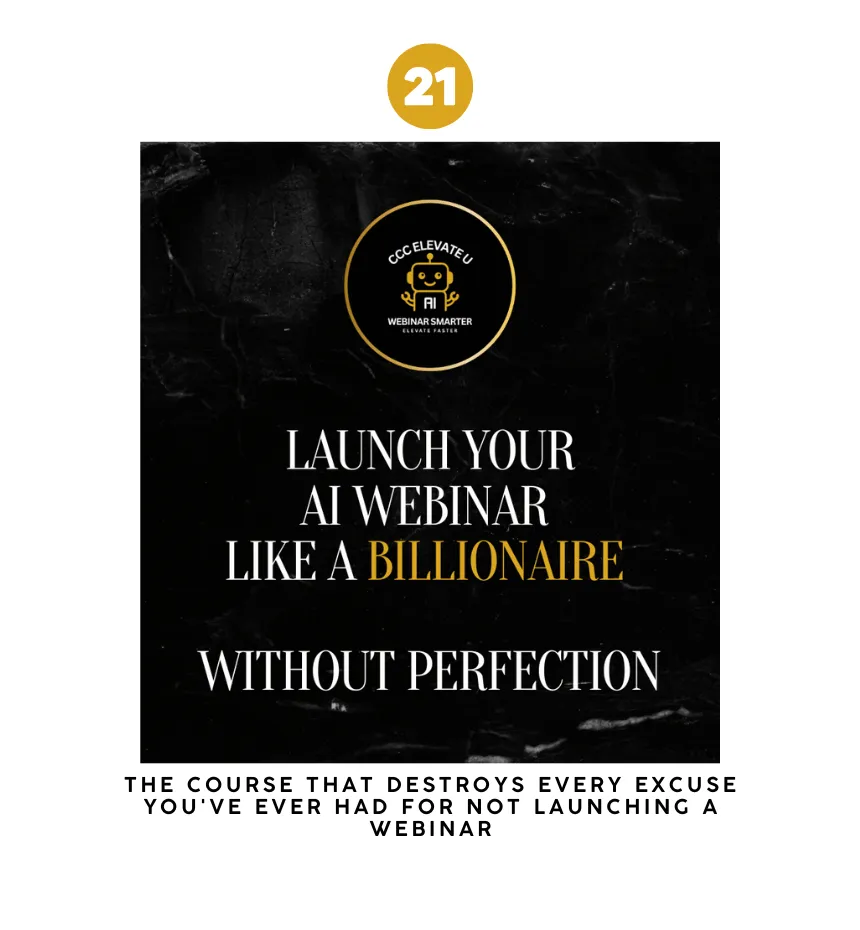 Launch Your AI Webinar Like  a Billionaire