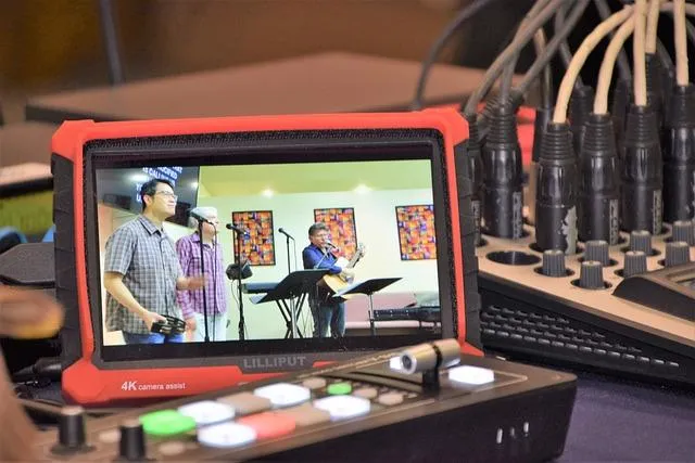 white textile on blue background