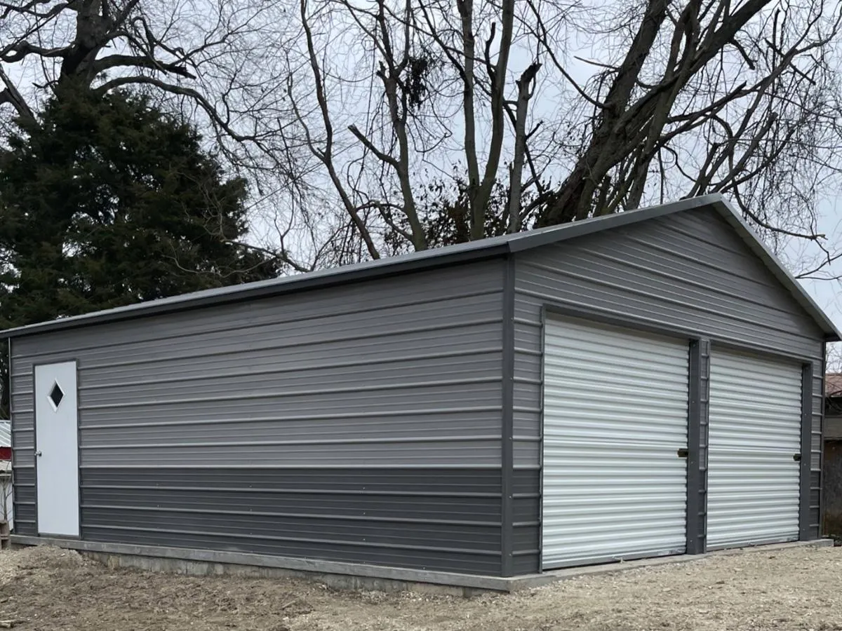 double door metal building