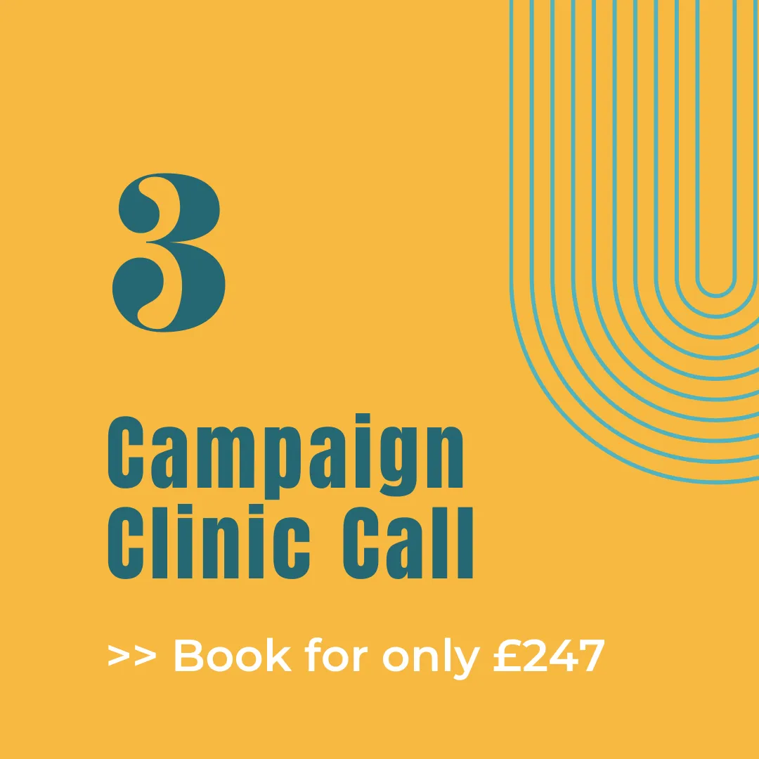 Campaign Clinic Call - Book a session graphic