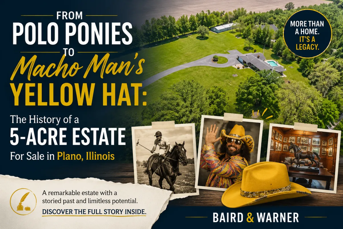 From Polo Ponies to Macho Man's Yellow Hat: The History of a 5-Acre Estate For Sale in Plano, Illinois