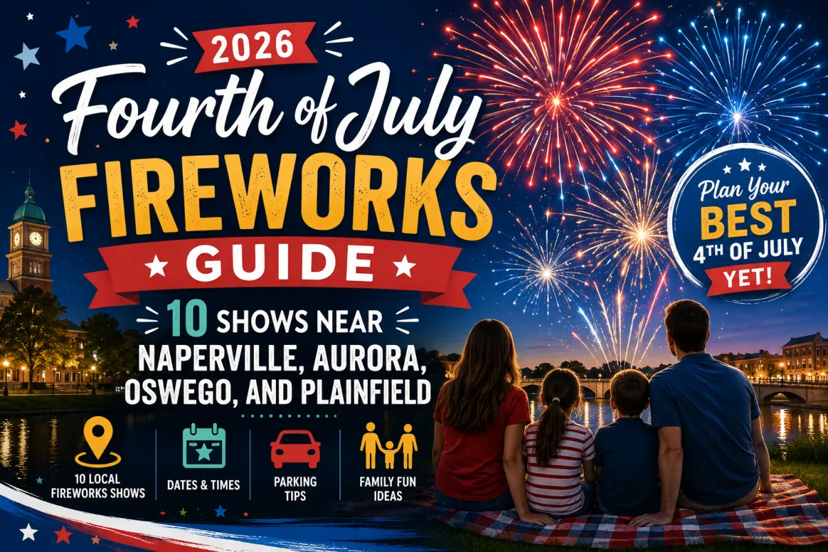 2026 Fourth of July Fireworks Guide: 10 Shows Near Naperville, Aurora, Oswego, and Plainfield