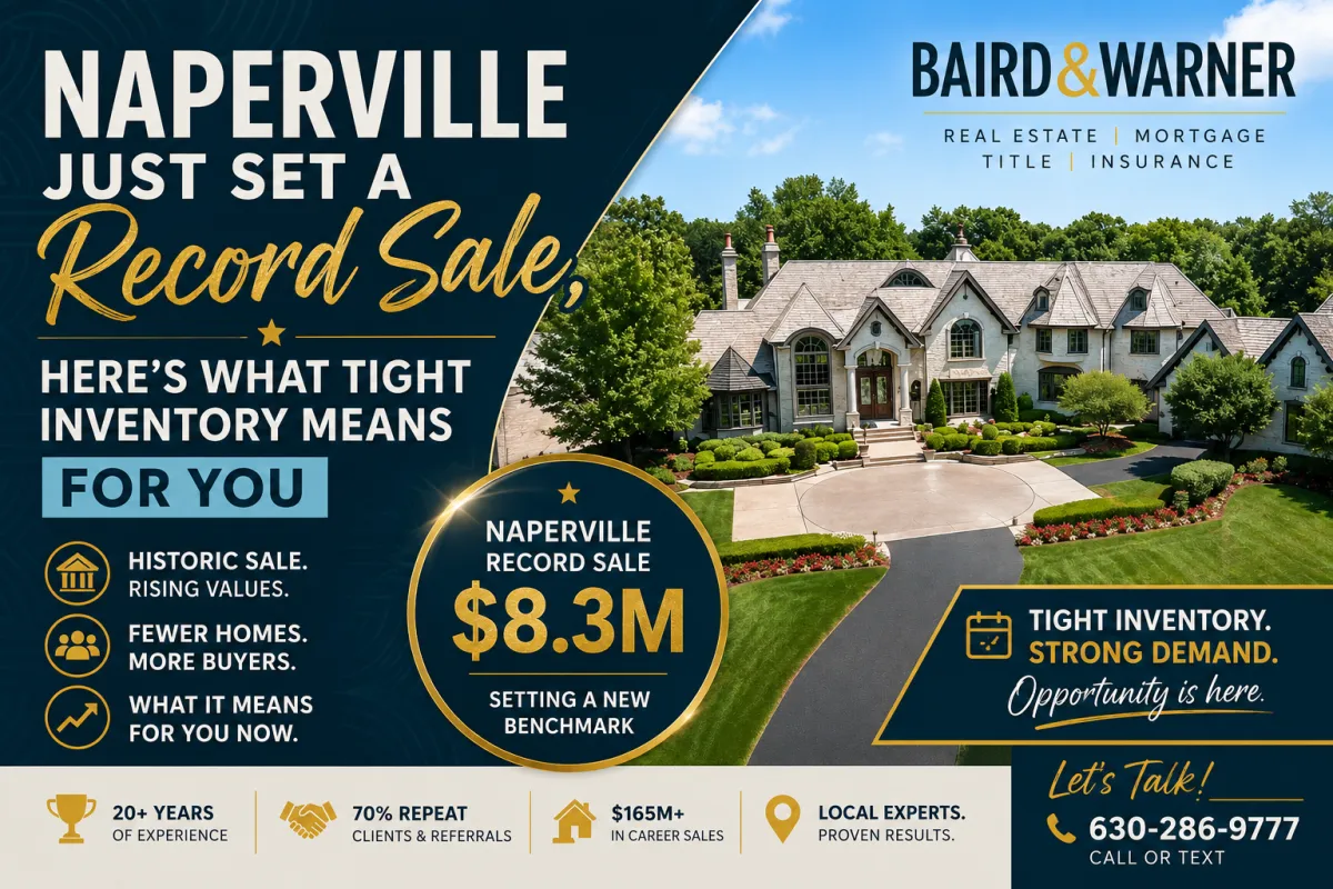 Naperville Just Set a Record Sale, Here's What Tight Inventory Means for You
