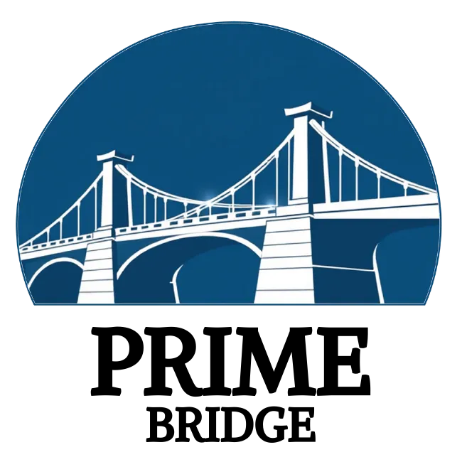 Bridge logo representing Prime Bridge, a corporate sponsor of Top Gun Ohio gymnastics and cheerleading training center.