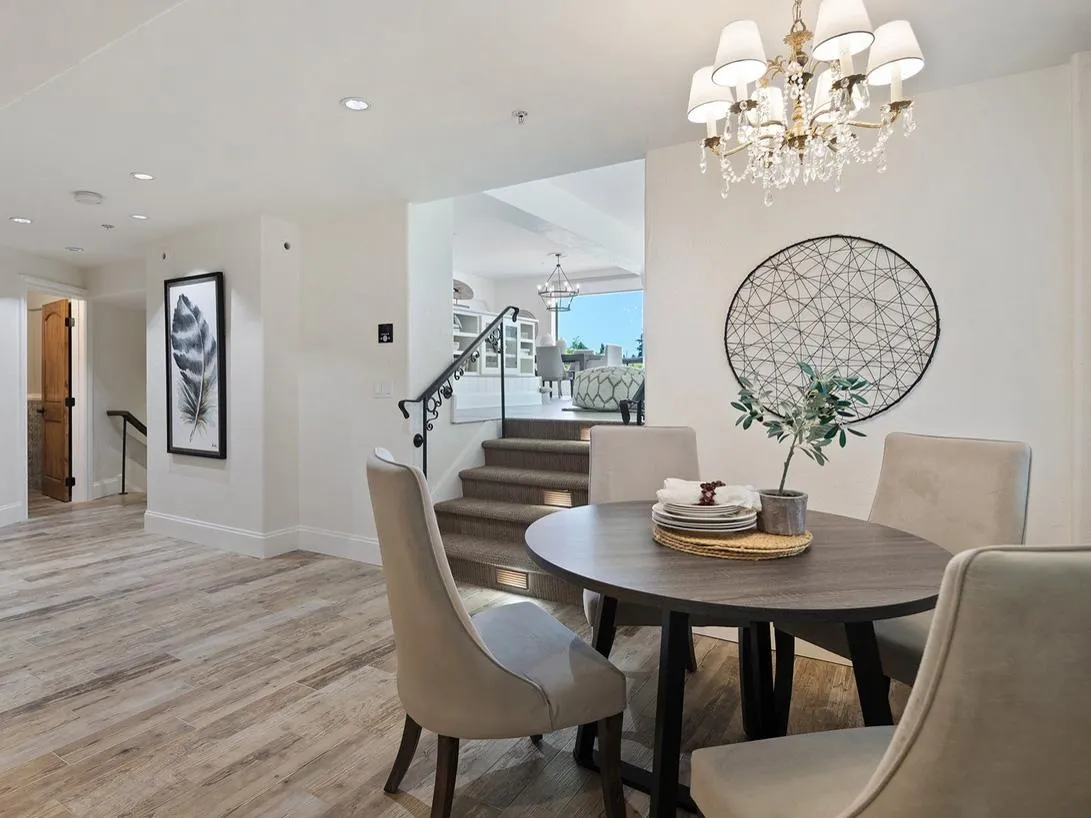 Remodeled living area in home.