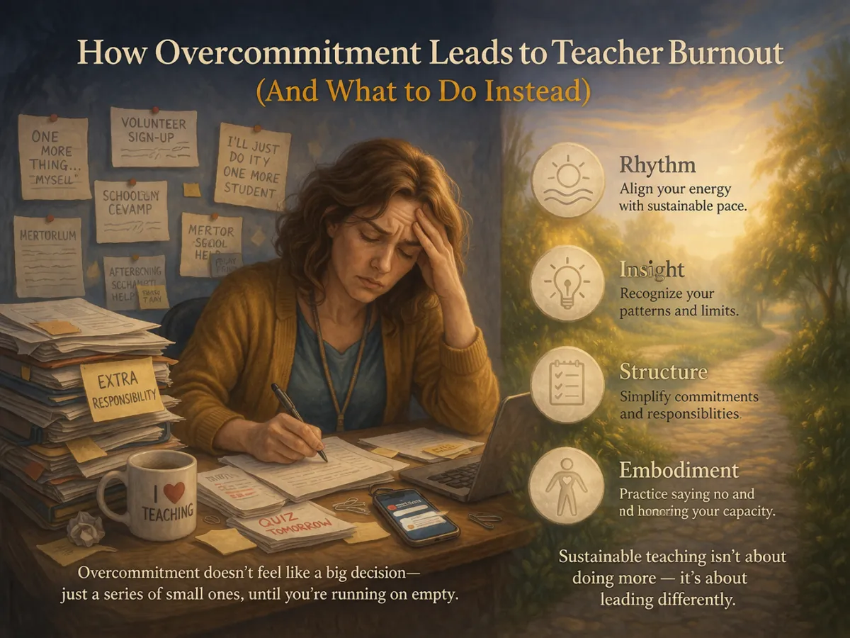How Overcommitment Leads to Teacher Burnout (And What to Do Instead)