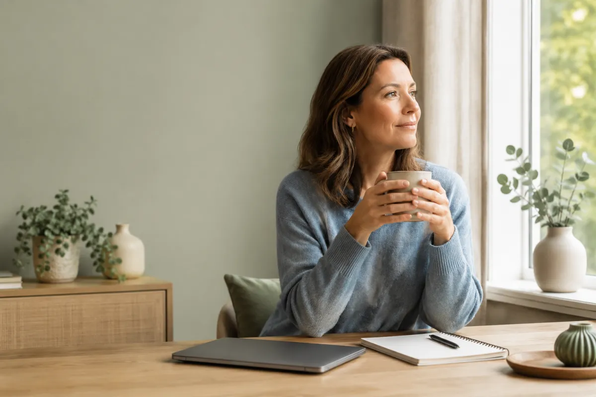 woman by desk