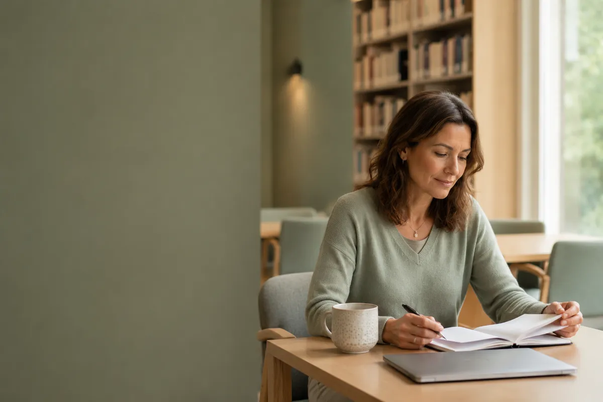 Woman journaling