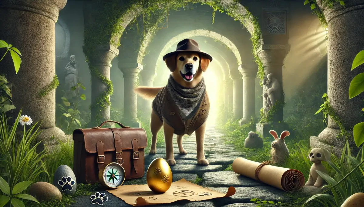 Indiana Jones style brief case, map and hat