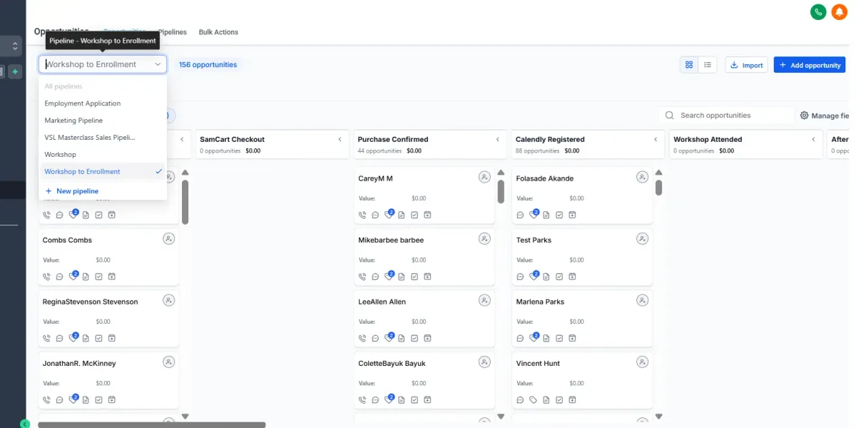 Lead Generation Funnel interface preview