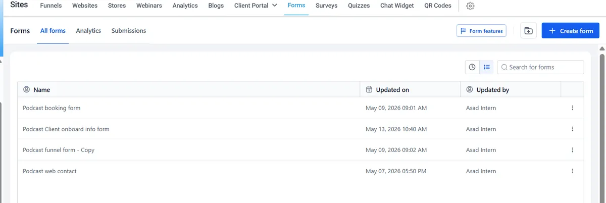 Lead Generation Funnel interface preview