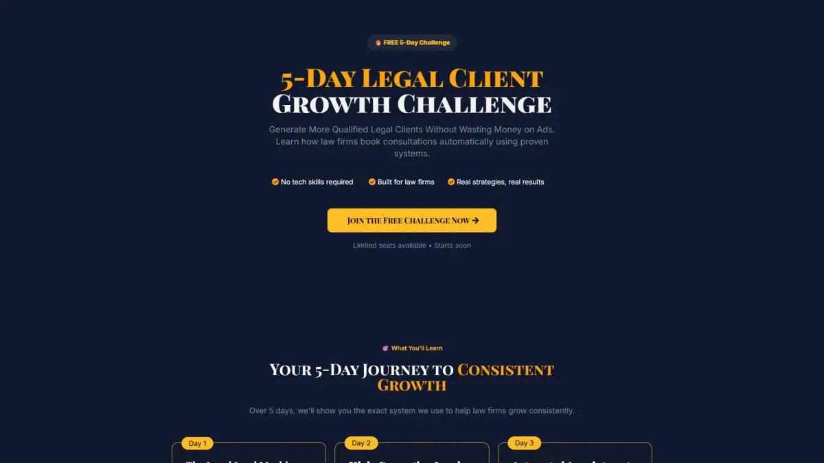 Lead Generation Funnel interface preview