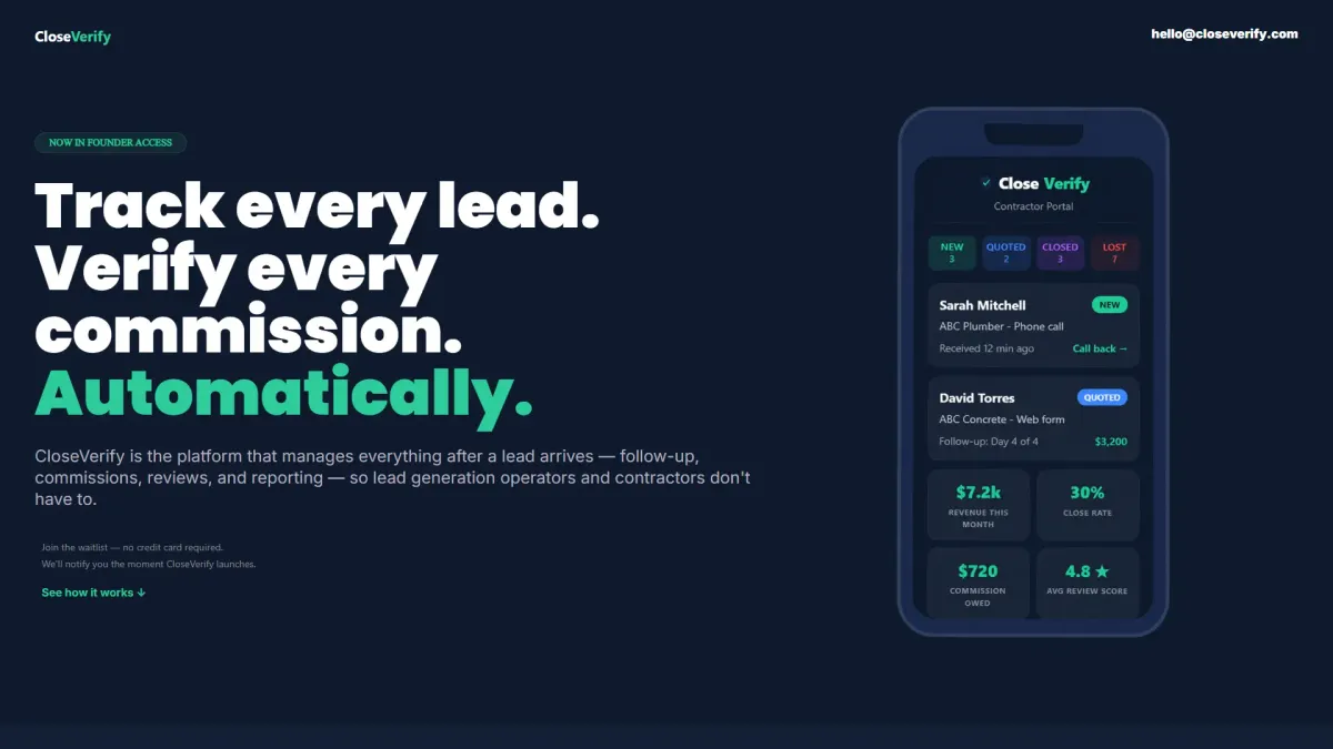 Lead Generation Funnel interface preview