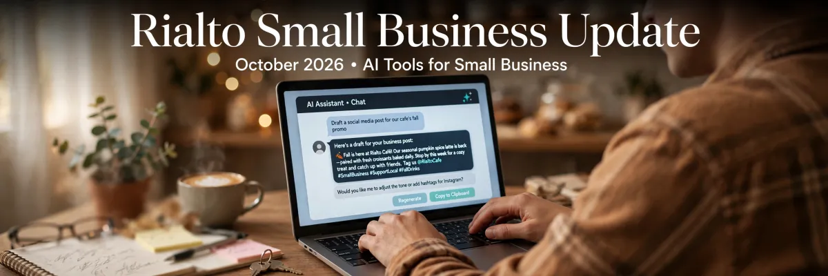 Rialto Small Business Update: Week of October 12, 2026