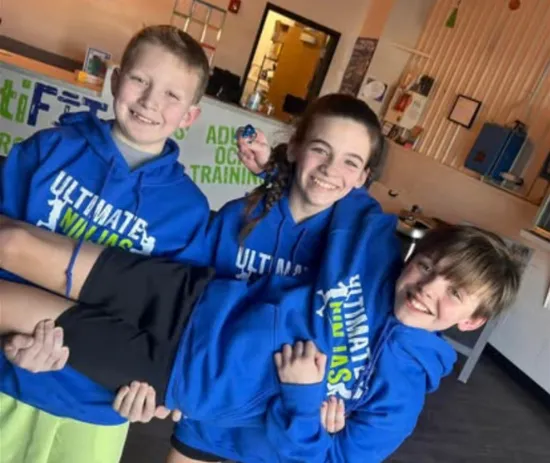 teen ninjas having fun