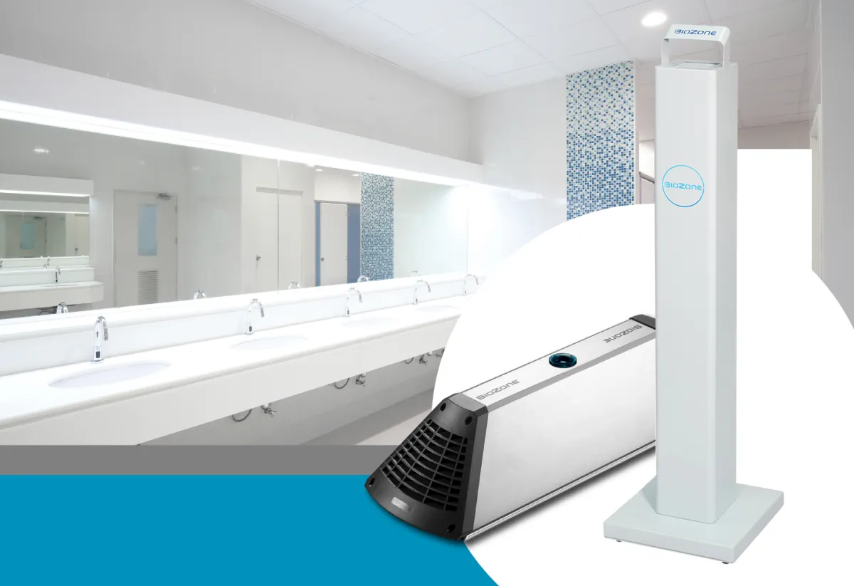 Image showcasing the AirCare product range series by BSG AC. Experience the innovative technology in air purification and surface disinfection for household washrooms. Our reliable solution reduces micro-organisms by up to 70%, enhancing washroom hygiene and eliminating unpleasant odors. The product is designed for washroom virus and bacteria disinfection, effective against odors, and suitable for buildings of any size. It is popularly used in educational establishments, restaurants, hotels, and transportation hubs. Partial applications include washrooms, changing rooms, small-scale refuse rooms, laundry rooms, fitness centers, and transport systems like subways and shopping centers