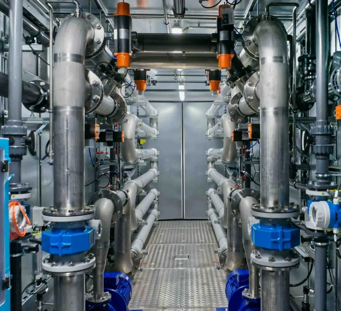 Planta industrial do sistema MBR