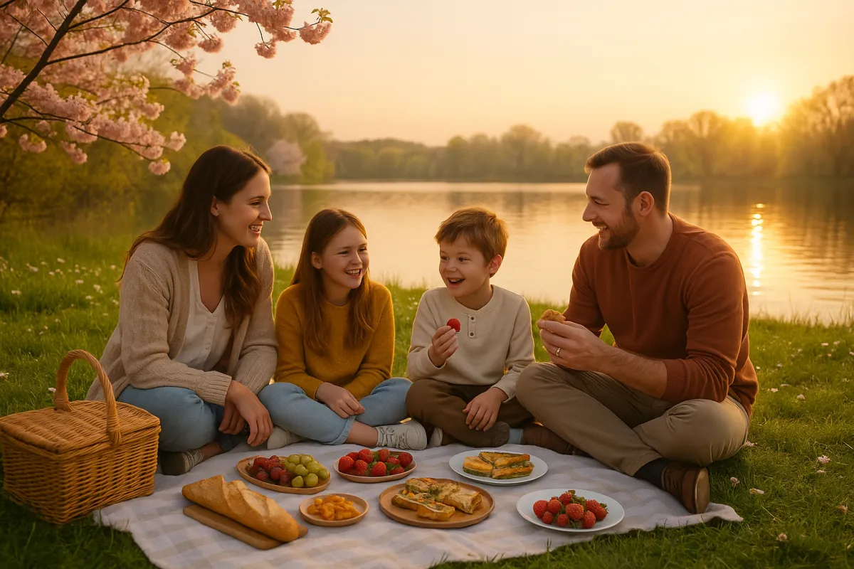 calm lake reflecting rock cliffs and clear blue skies