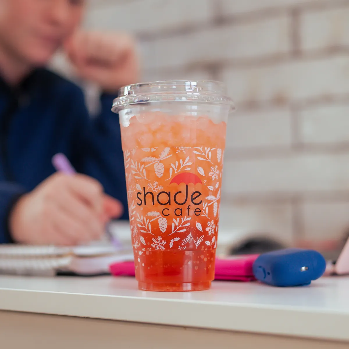 Shade drink on a table