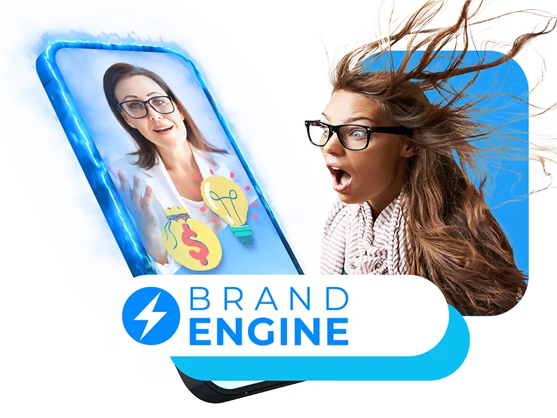 Girl being blown away by amazing content