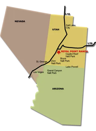 Map Location of Royal Point Ranch