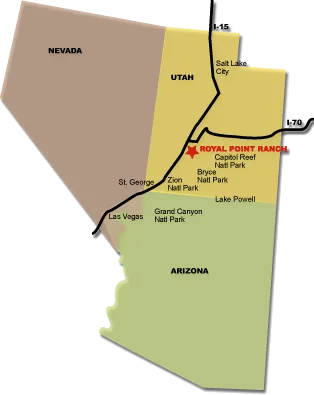 map location of Royal Point Ranch