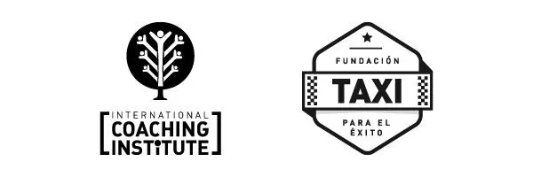 Imagen del logo del International Coaching Institute y la Fundación Taxi para el éxito
