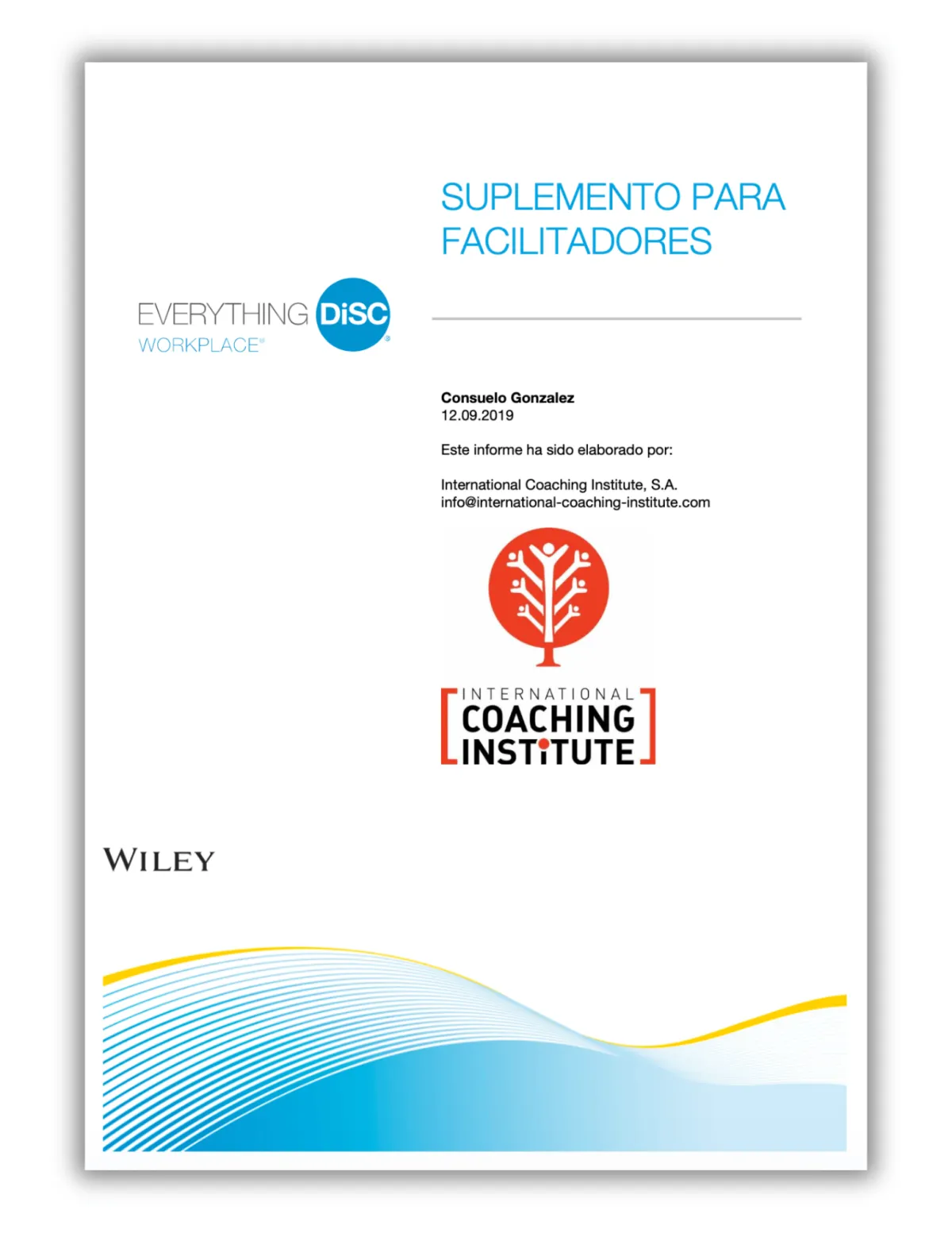 Portada del perfil suplemento para facilitadores.