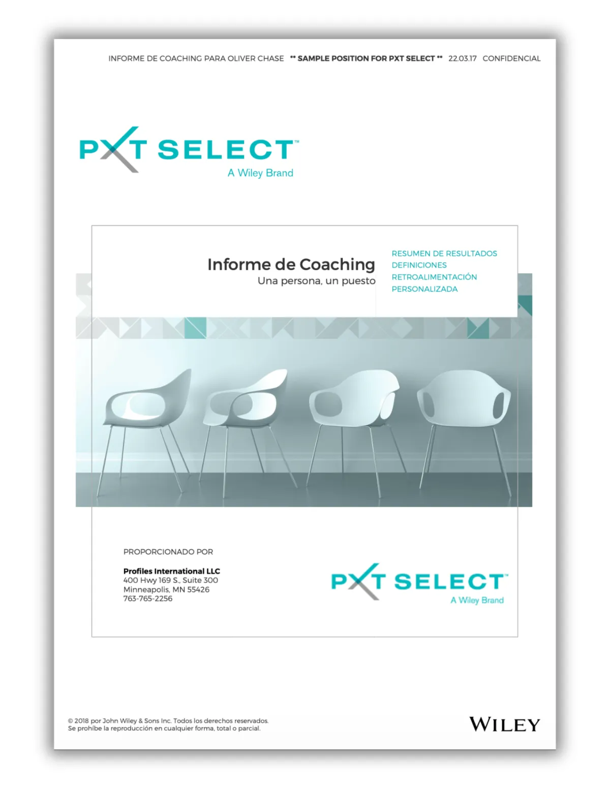 Portada del Reporte de Coaching.